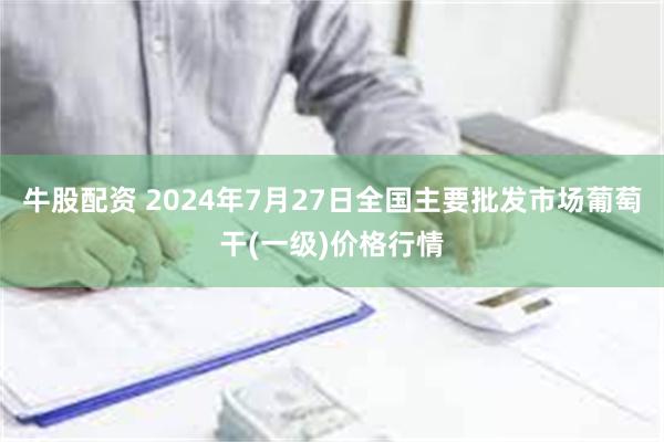 牛股配资 2024年7月27日全国主要批发市场葡萄干(一级)价格行情