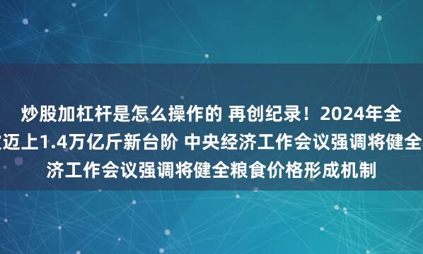 炒股加杠杆是怎么操作的 再创纪录！2024年全国粮食总产量首次迈上1.4万亿斤新台阶 中央经济工作会议强调将健全粮食价格形成机制