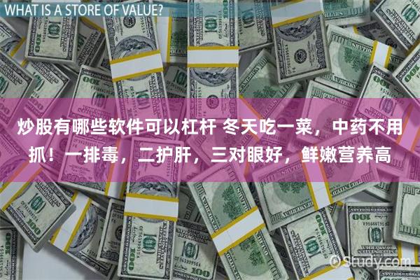 炒股有哪些软件可以杠杆 冬天吃一菜，中药不用抓！一排毒，二护肝，三对眼好，鲜嫩营养高